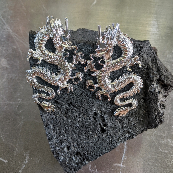 Mystic Dragon Statement Earrings - Picture 2 of 8